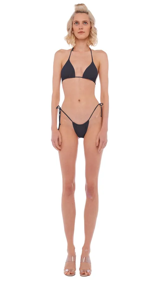 Norma Kamali Swimwear STRING BRA Black 8211 Clothing