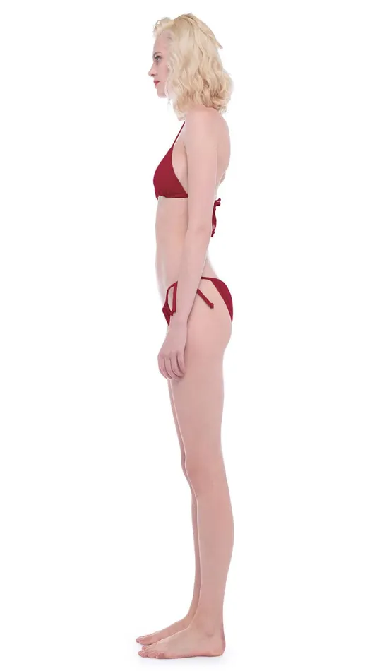 Norma Kamali Swimwear STRING BRA Red 8211 Clothing