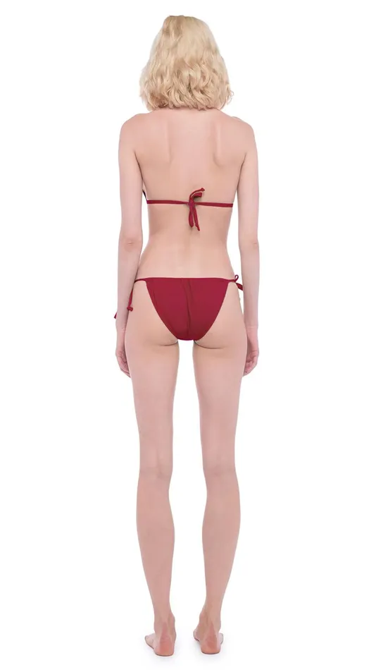 Norma Kamali Swimwear STRING BRA Red 8211 Clothing