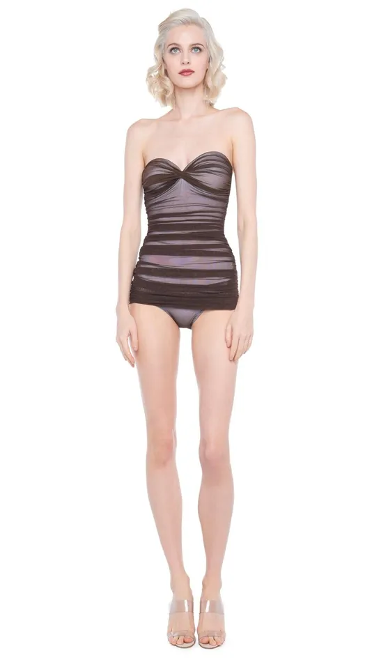 Norma Kamali Swimwear WALTER MIO Chocolate 8211 Clothing