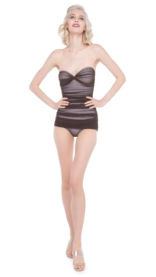 Norma Kamali Swimwear WALTER MIO Chocolate 8211 Clothing