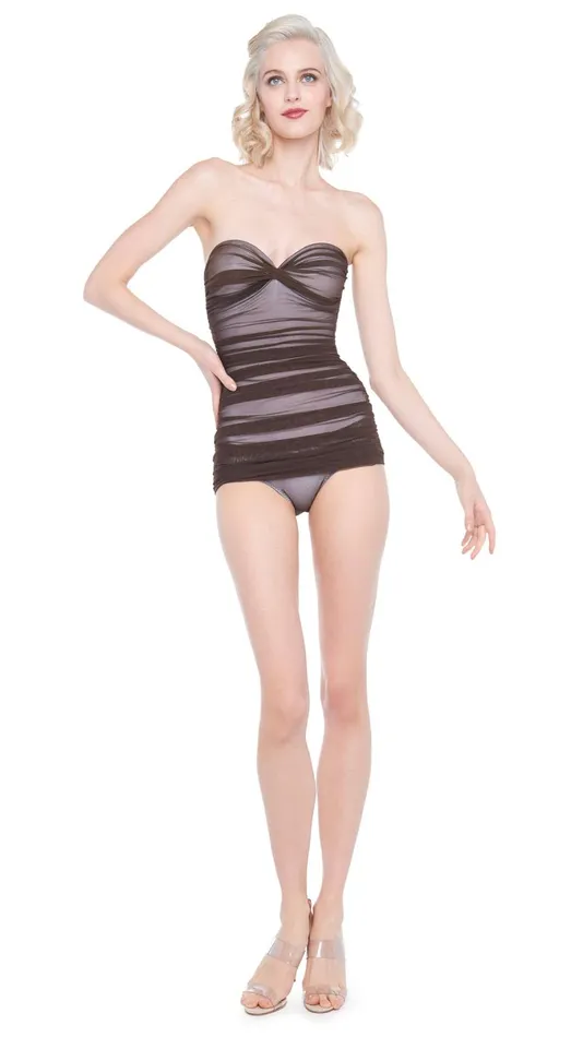 Norma Kamali Swimwear WALTER MIO Chocolate 8211 Clothing