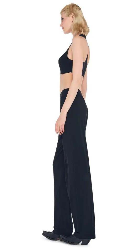 Norma Kamali Tops CROPPED SIMPLE VEST Black 8211 Clothing
