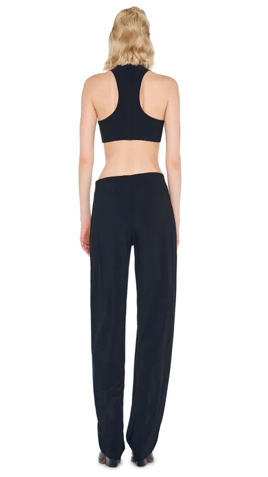 Norma Kamali Tops CROPPED SIMPLE VEST Black 8211 Clothing