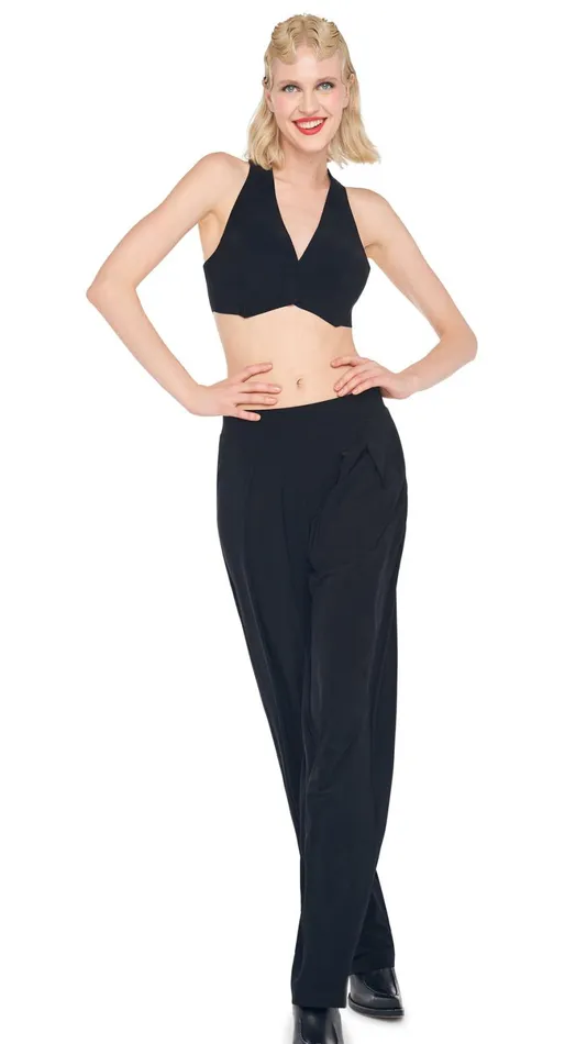 Norma Kamali Tops CROPPED SIMPLE VEST Black 8211 Clothing