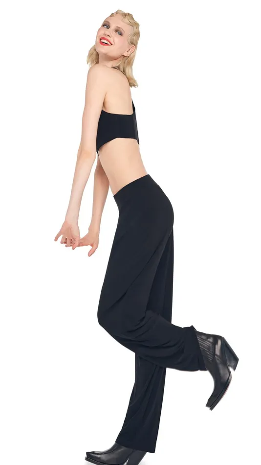 Norma Kamali Tops CROPPED SIMPLE VEST Black 8211 Clothing