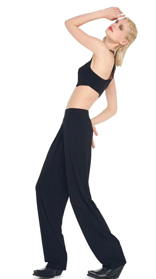 Norma Kamali Tops CROPPED SIMPLE VEST Black 8211 Clothing