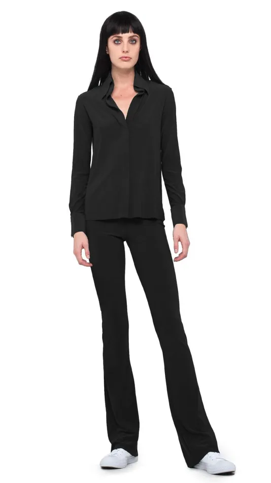 Norma Kamali Tops NK SHIRT Black 8211 Clothing