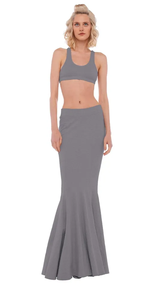 Norma Kamali Tops RACER BRA Medium Heather Grey 8211 Clothing