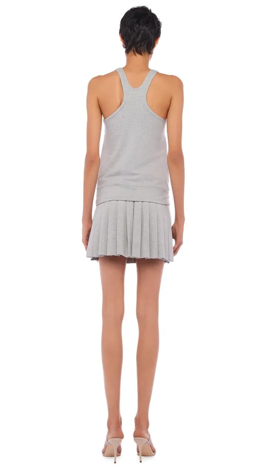 Norma Kamali Tops RACER TAILORED TERRY TANK TOP Light Heather Grey 8211 Clothing Norma Kamali Tops RACER TAILORED TERRY TANK TOP Light Heather Grey 8211 Clothing