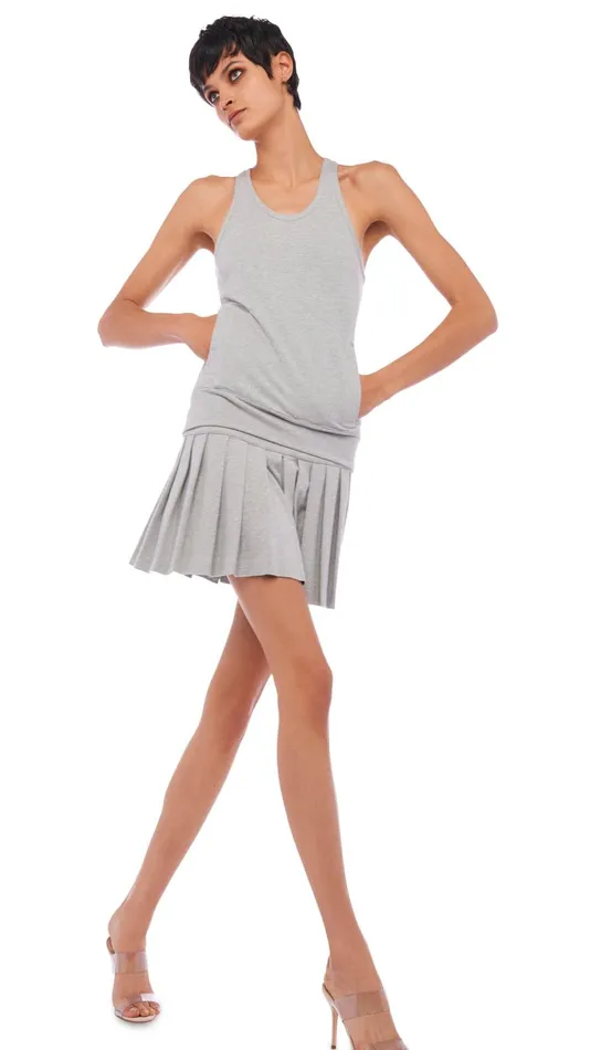 Norma Kamali Tops RACER TAILORED TERRY TANK TOP Light Heather Grey 8211 Clothing Norma Kamali Tops RACER TAILORED TERRY TANK TOP Light Heather Grey 8211 Clothing