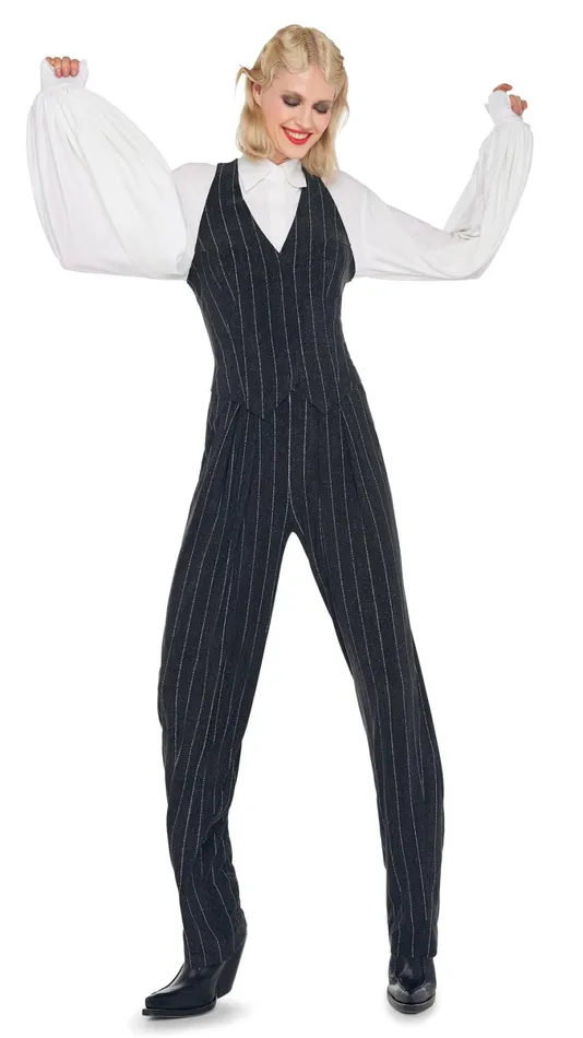 Norma Kamali Tops SIMPLE VEST Woven Pinstripe 8211 Clothing