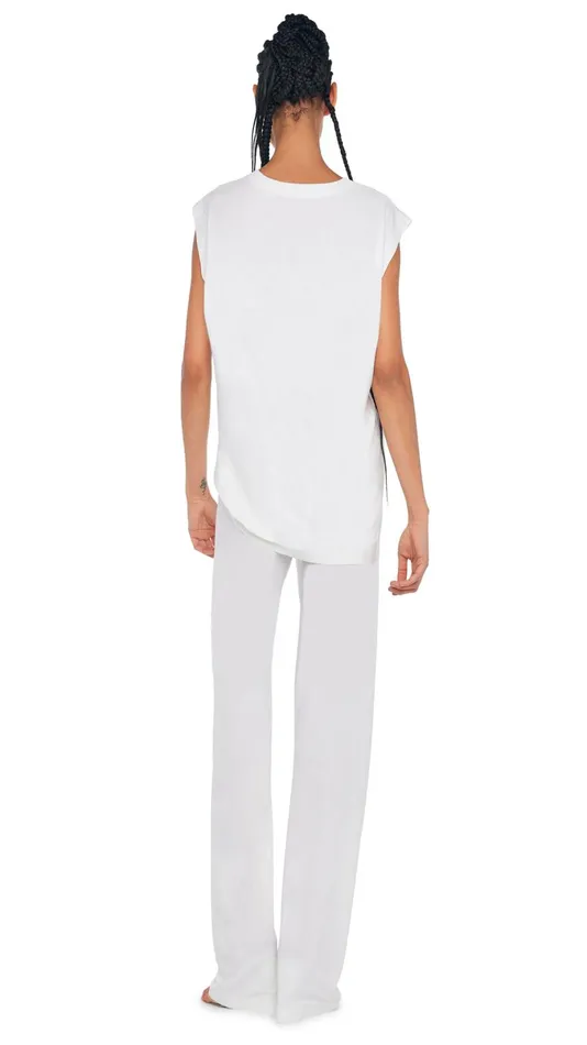 Norma Kamali Tops SLEEVELESS BOYFRIEND CREWNECK TOP Snow White 8211 Clothing Norma Kamali Tops SLEEVELESS BOYFRIEND CREWNECK TOP Snow White 8211 Clothing