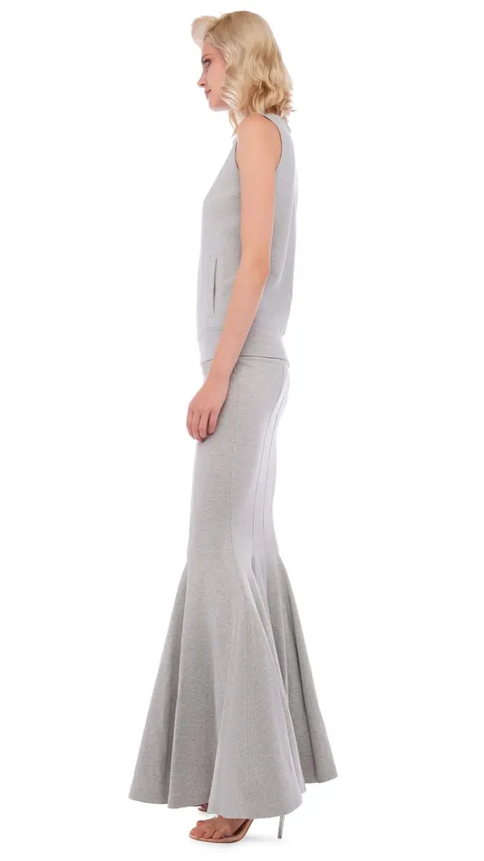 Norma Kamali Tops SLEEVELESS TAILORED TERRY TOP Light Heather Grey 8211 Clothing Norma Kamali Tops SLEEVELESS TAILORED TERRY TOP Light Heather Grey 8211 Clothing
