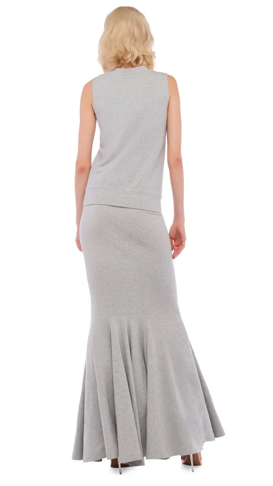 Norma Kamali Tops SLEEVELESS TAILORED TERRY TOP Light Heather Grey 8211 Clothing Norma Kamali Tops SLEEVELESS TAILORED TERRY TOP Light Heather Grey 8211 Clothing