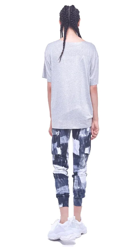 Norma Kamali Tops THE NEW NORMAL TEE Light Grey 8211 Clothing