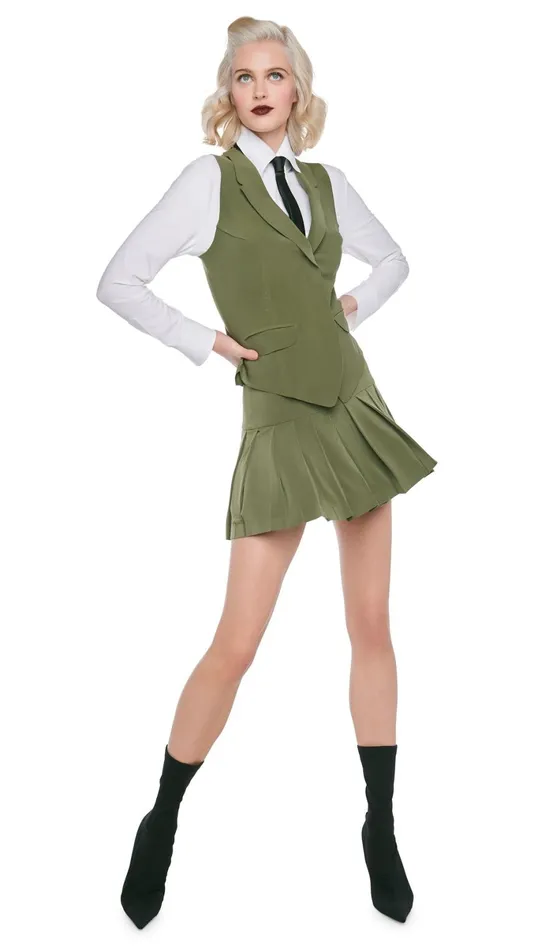 Norma Kamali Tops VEST WITH LAPEL Military 8211 Clothing