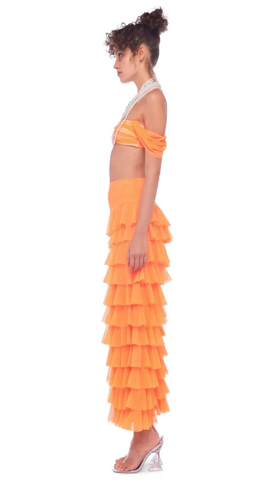 Norma Kamali Tops WALTER BRA W WING SLEEVES Neon Orange 8211 Clothing