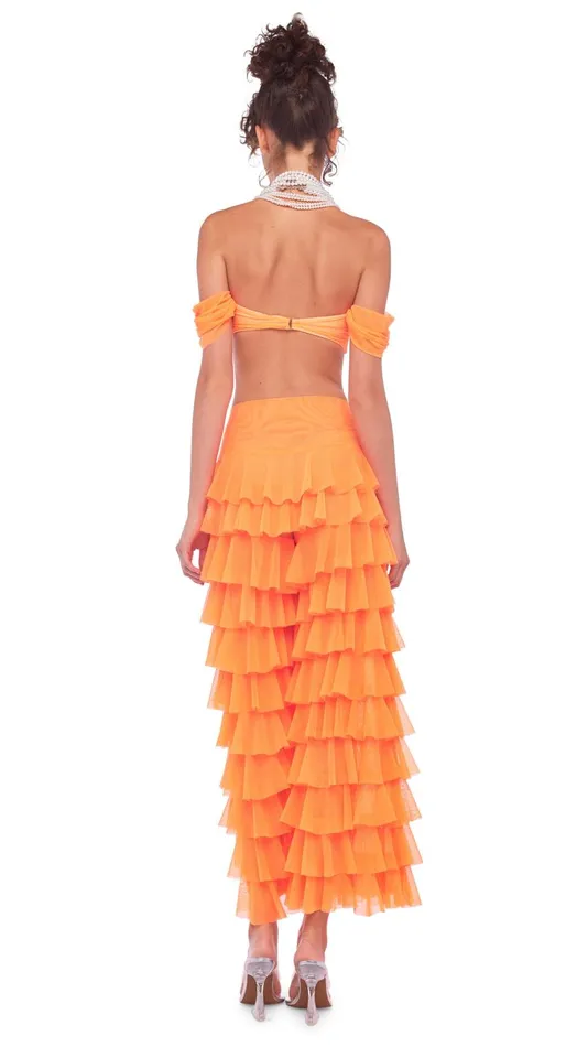 Norma Kamali Tops WALTER BRA W WING SLEEVES Neon Orange 8211 Clothing