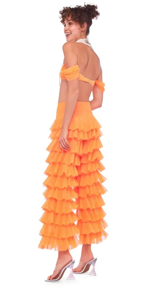 Norma Kamali Tops WALTER BRA W WING SLEEVES Neon Orange 8211 Clothing