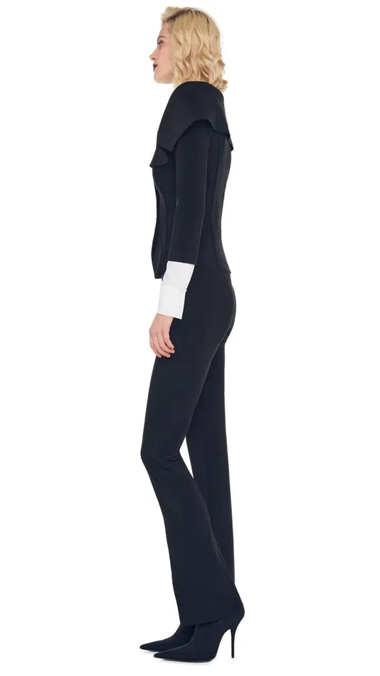 Norma Kamali Wardrobe BOOT PANT With OFF SHOULDER SINGLE BREASTED JACKET 8211 Clothing Norma Kamali Wardrobe BOOT PANT With OFF SHOULDER SINGLE BREASTED JACKET 8211 Clothing