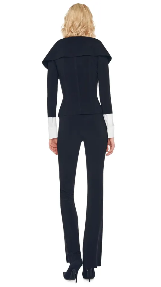 Norma Kamali Wardrobe BOOT PANT With OFF SHOULDER SINGLE BREASTED JACKET 8211 Clothing Norma Kamali Wardrobe BOOT PANT With OFF SHOULDER SINGLE BREASTED JACKET 8211 Clothing