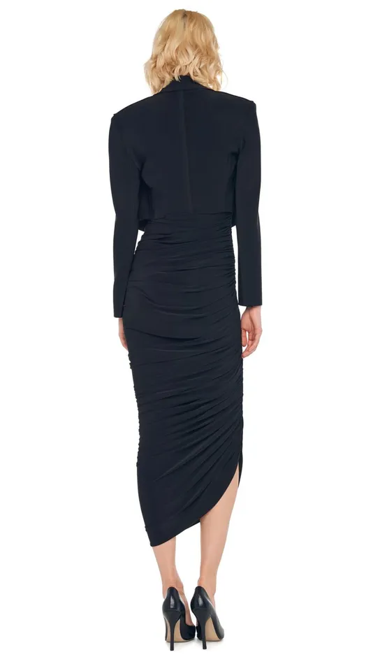 Norma Kamali Wardrobe DIANA GOWN With CROPPED SINGLE BREASTED JACKET 8211 Clothing Norma Kamali Wardrobe DIANA GOWN With CROPPED SINGLE BREASTED JACKET 8211 Clothing