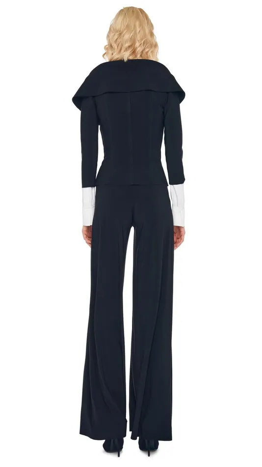 Norma Kamali Wardrobe ELEPHANT PANT With OFF SHOULDER SINGLE BREASTED JACKET 8211 Clothing Norma Kamali Wardrobe ELEPHANT PANT With OFF SHOULDER SINGLE BREASTED JACKET 8211 Clothing