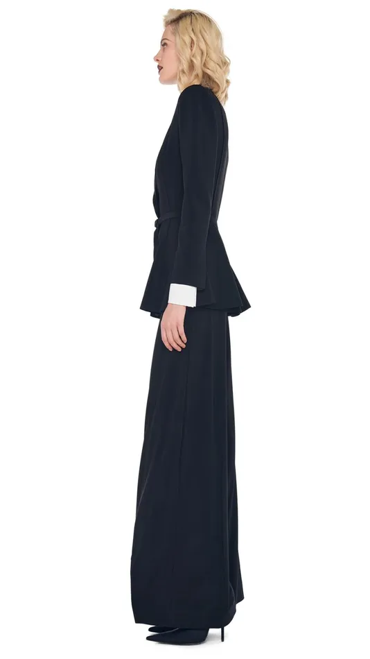 Norma Kamali Wardrobe ELEPHANT PANT With SINGLE BREASTED PEPLUM JACKET 8211 Clothing Norma Kamali Wardrobe ELEPHANT PANT With SINGLE BREASTED PEPLUM JACKET 8211 Clothing