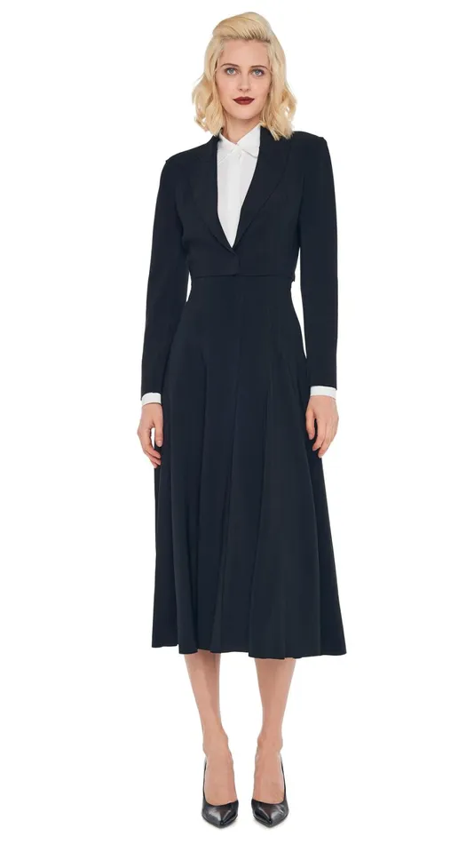 Norma Kamali Wardrobe GRACE SKIRT With CROPPED SINGLE BREASTED JACKET 8211 Clothing Norma Kamali Wardrobe GRACE SKIRT With CROPPED SINGLE BREASTED JACKET 8211 Clothing