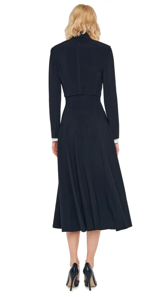 Norma Kamali Wardrobe GRACE SKIRT With CROPPED SINGLE BREASTED JACKET 8211 Clothing Norma Kamali Wardrobe GRACE SKIRT With CROPPED SINGLE BREASTED JACKET 8211 Clothing