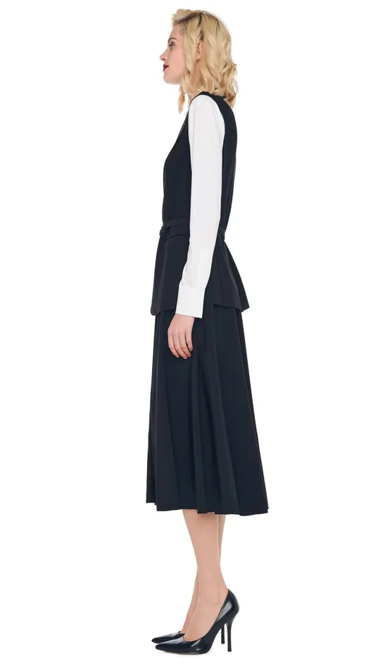 Norma Kamali Wardrobe GRACE SKIRT With SLEEVELESS SINGLE BREASTED JACKET 8211 Clothing Norma Kamali Wardrobe GRACE SKIRT With SLEEVELESS SINGLE BREASTED JACKET 8211 Clothing