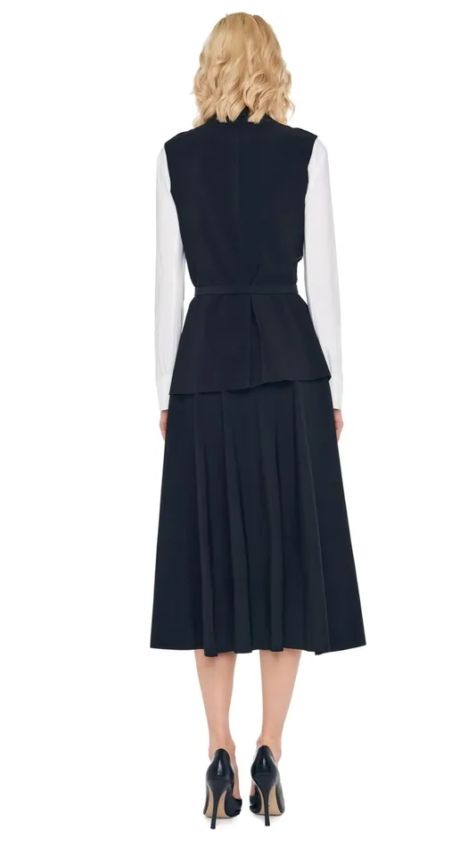 Norma Kamali Wardrobe GRACE SKIRT With SLEEVELESS SINGLE BREASTED JACKET 8211 Clothing Norma Kamali Wardrobe GRACE SKIRT With SLEEVELESS SINGLE BREASTED JACKET 8211 Clothing
