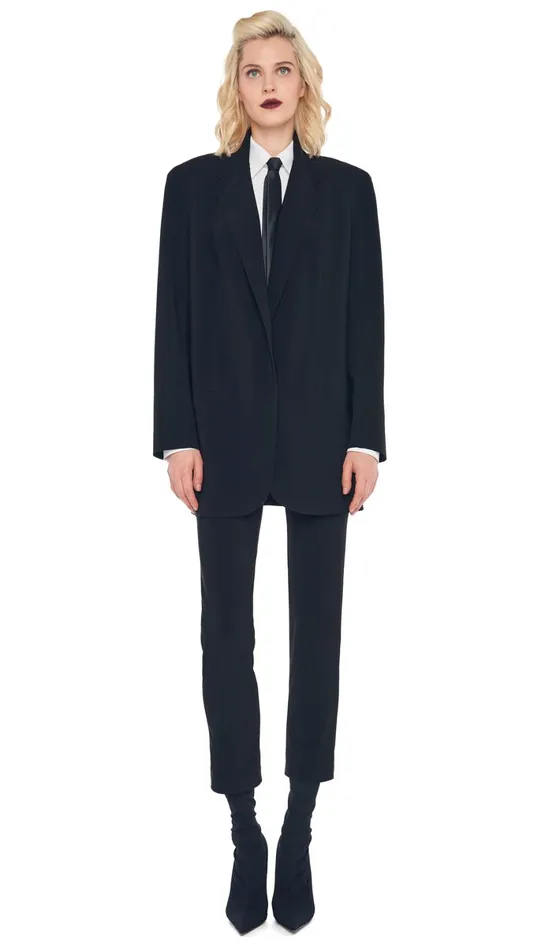 Norma Kamali Wardrobe PENCIL PANT With OVERSIZED SINGLE BREASTED JACKET 8211 Clothing Norma Kamali Wardrobe PENCIL PANT With OVERSIZED SINGLE BREASTED JACKET 8211 Clothing