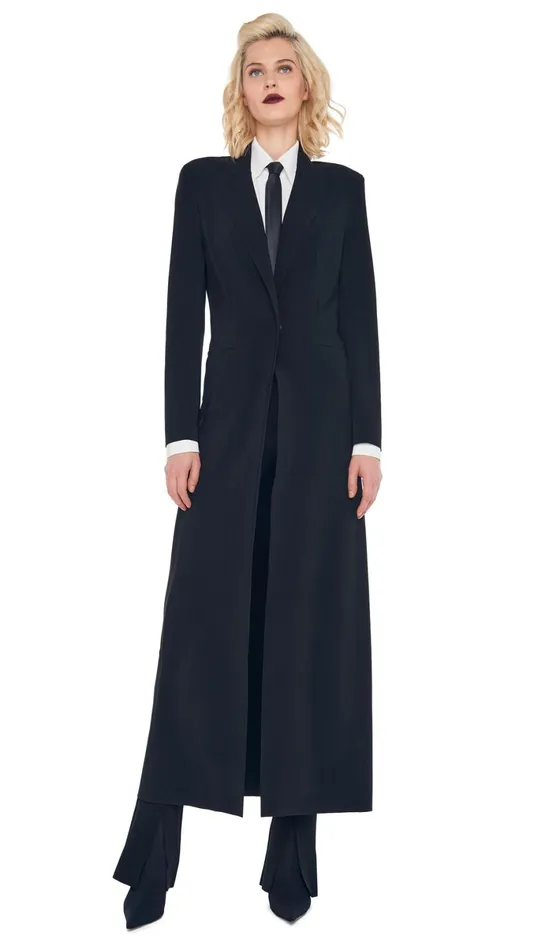 Norma Kamali Wardrobe SPAT LEGGING With SINGLE BREASTED COAT 8211 Clothing
