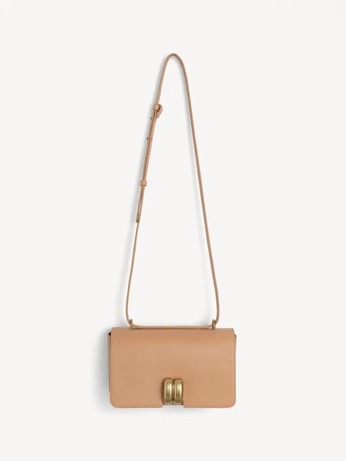 Noval Leather Shoulder Bag Tan Women By Malene Birger Bags