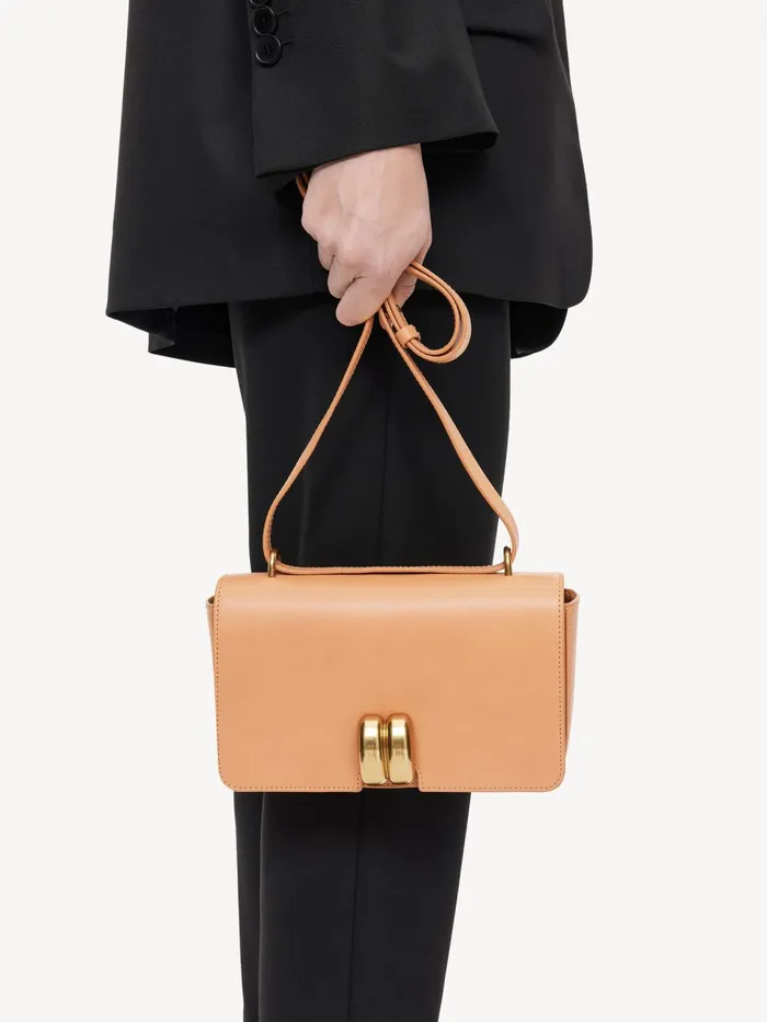 Noval Leather Shoulder Bag Tan Women By Malene Birger Bags