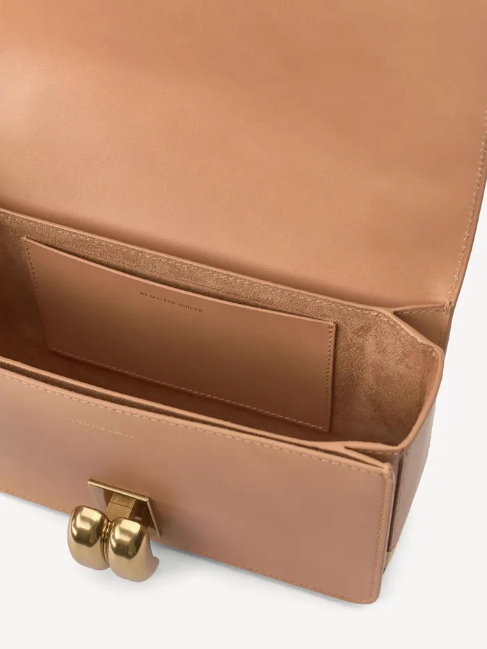 Noval Leather Shoulder Bag Tan Women By Malene Birger Bags