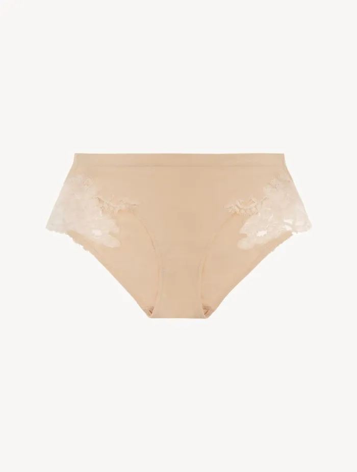 Nude Cotton Midrise Briefs Lingerie La Perla Midrise