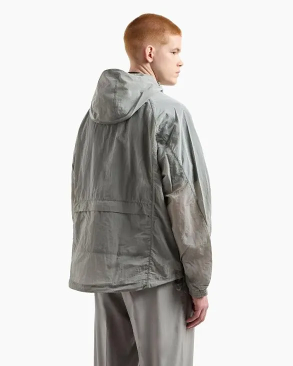 Nylon Hooded Blouson Grey Men Armani Outerwear Nylon Hooded Blouson Grey Men Armani Outerwear