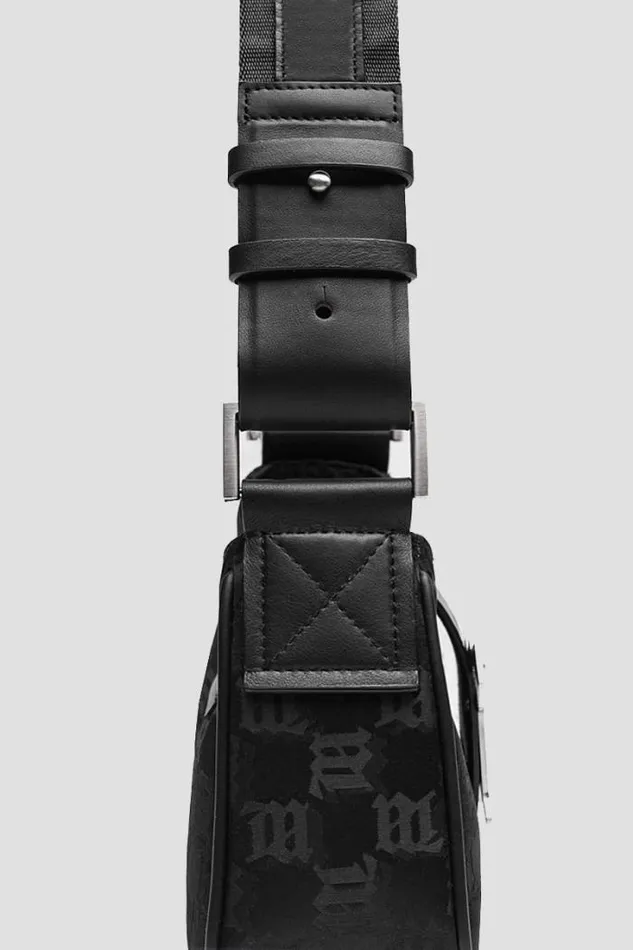 Nylon Monogram Shoulder Bag Medium Black Women MISBHV Bags