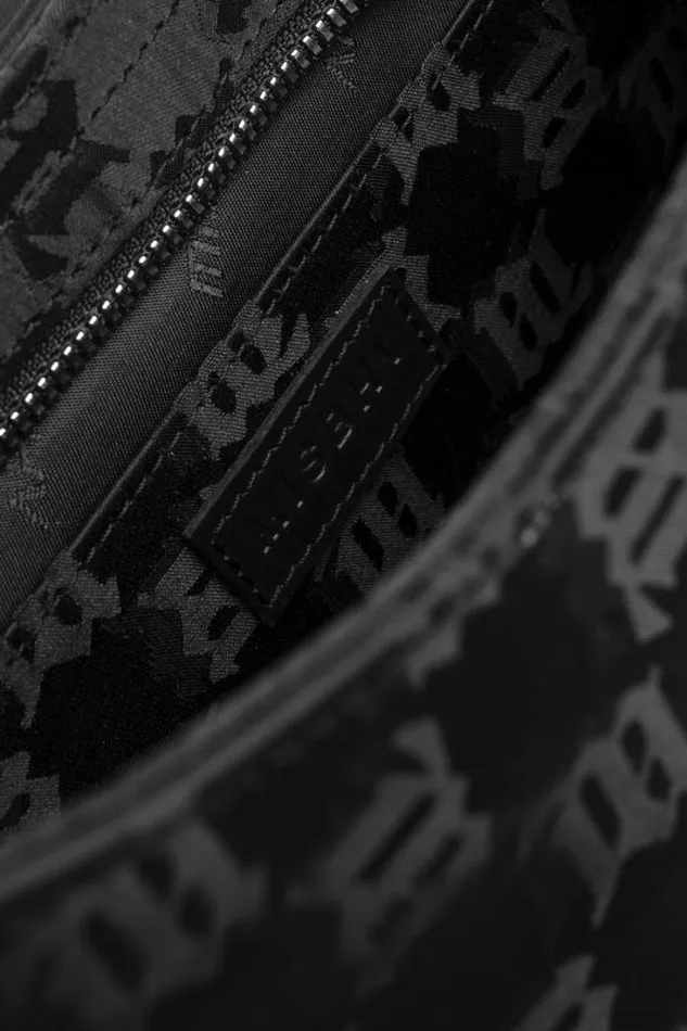 Nylon Monogram Shoulder Bag Medium Black Women MISBHV Bags