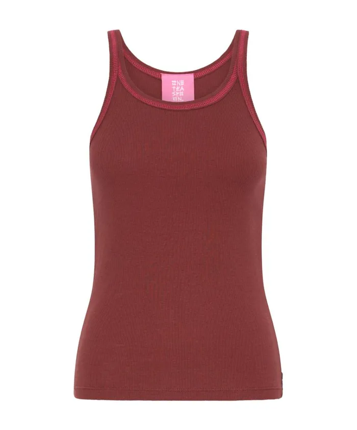 ONE TEASPOON RIB SINGLET RED Women One Teaspoon Tees and Tanks ONE TEASPOON RIB SINGLET RED Women One Teaspoon Tees and Tanks