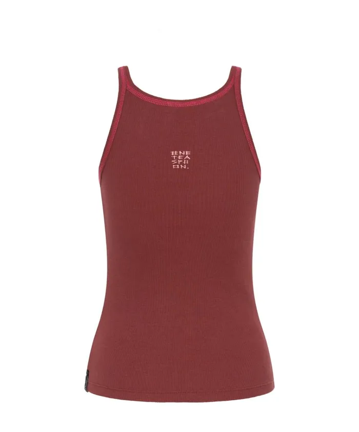 ONE TEASPOON RIB SINGLET RED Women One Teaspoon Tees and Tanks ONE TEASPOON RIB SINGLET RED Women One Teaspoon Tees and Tanks