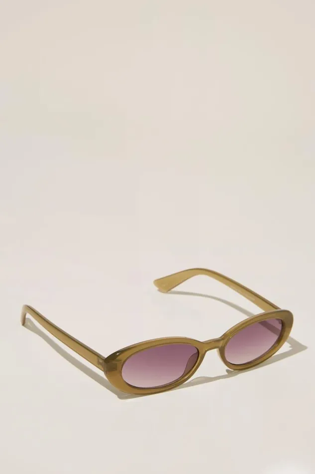 Ophelia Oval Sunglasses Cameo Green Women Cotton On Sunglasses Ophelia Oval Sunglasses Cameo Green Women Cotton On Sunglasses