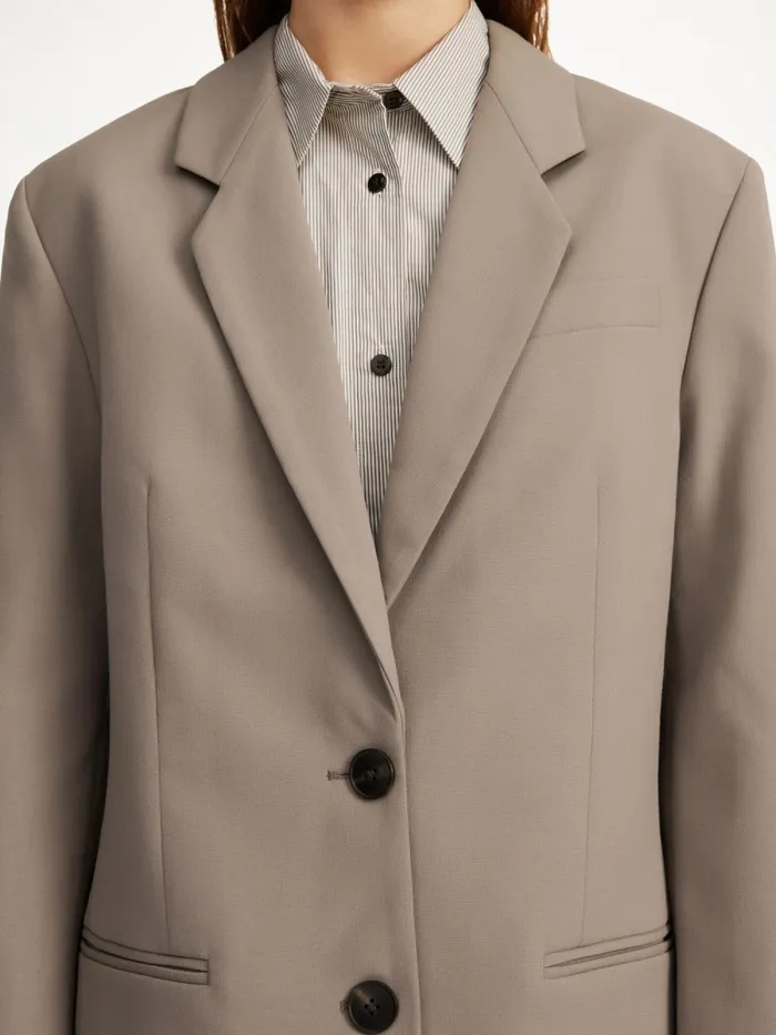 Ophie SingleBreasted Blazer Shitake Women By Malene Birger Blazers