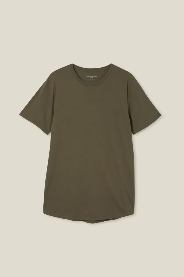 Organic Longline TShirt Military Men Cotton On Tees and Tanks Organic Longline TShirt Military Men Cotton On Tees and Tanks