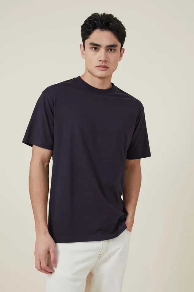 Organic Loose Fit TShirt Ink Navy Men Cotton On Tees and Tanks