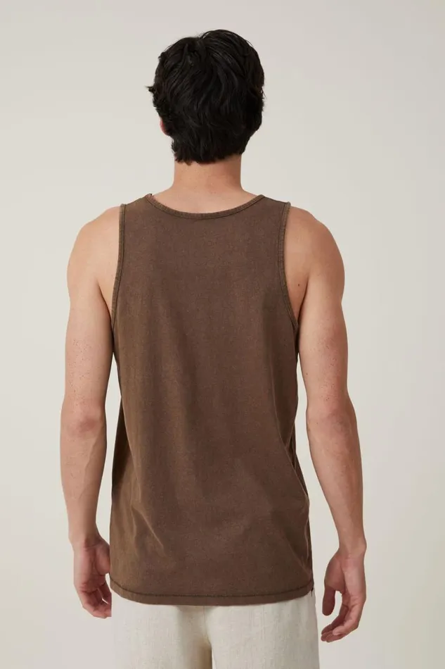 Organic Tank Ashen Brown Men Cotton On Tees and Tanks