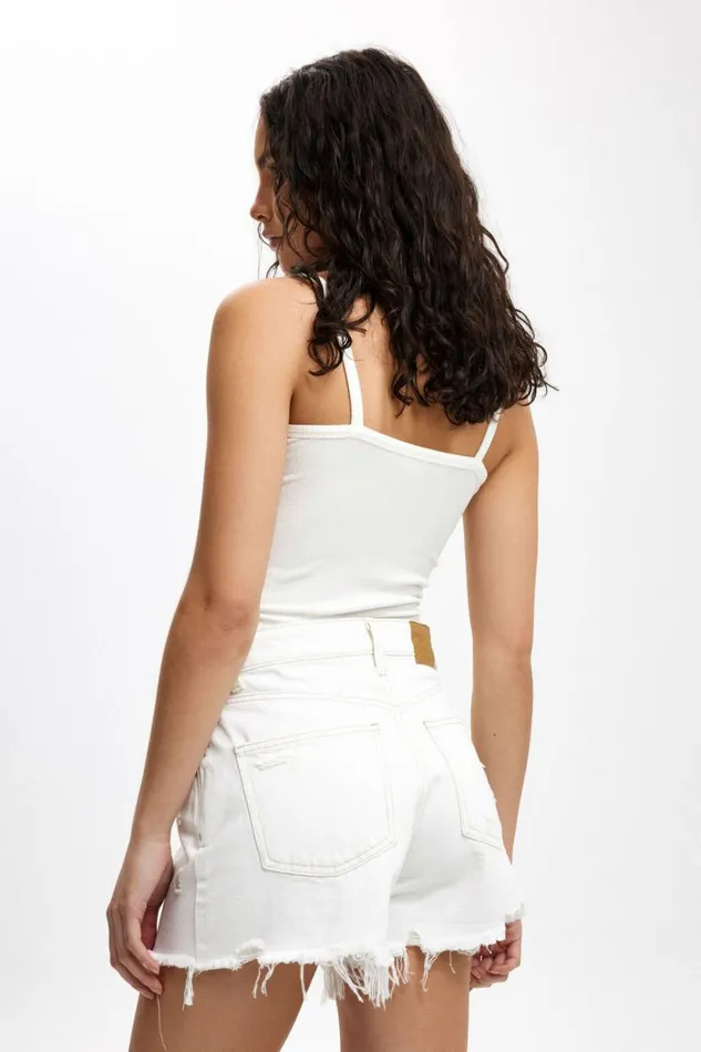 Original Cut Off Denim Short Vintage White Rip Women Cotton On Shorts Original Cut Off Denim Short Vintage White Rip Women Cotton On Shorts